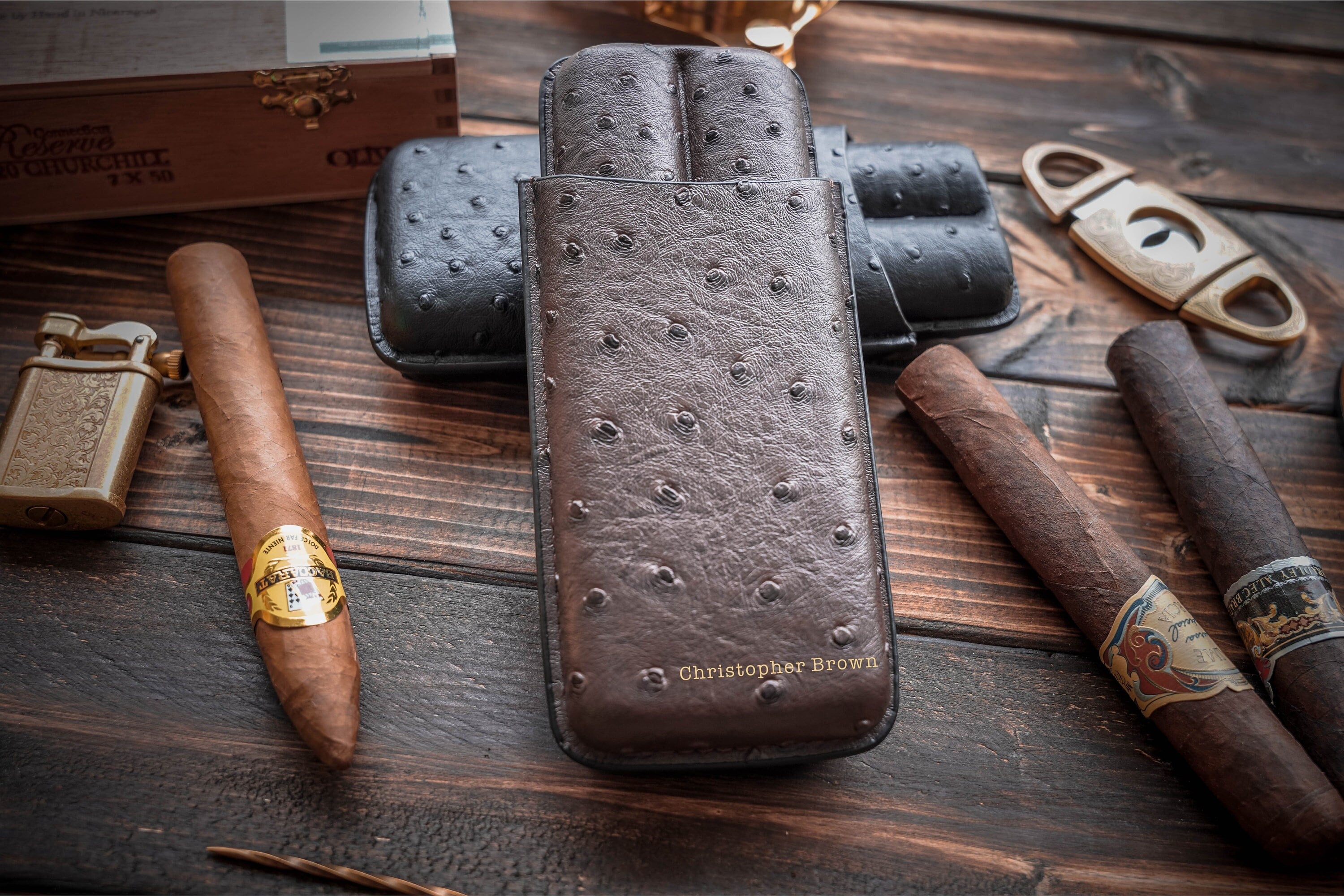Personalized Travel Cigar Case