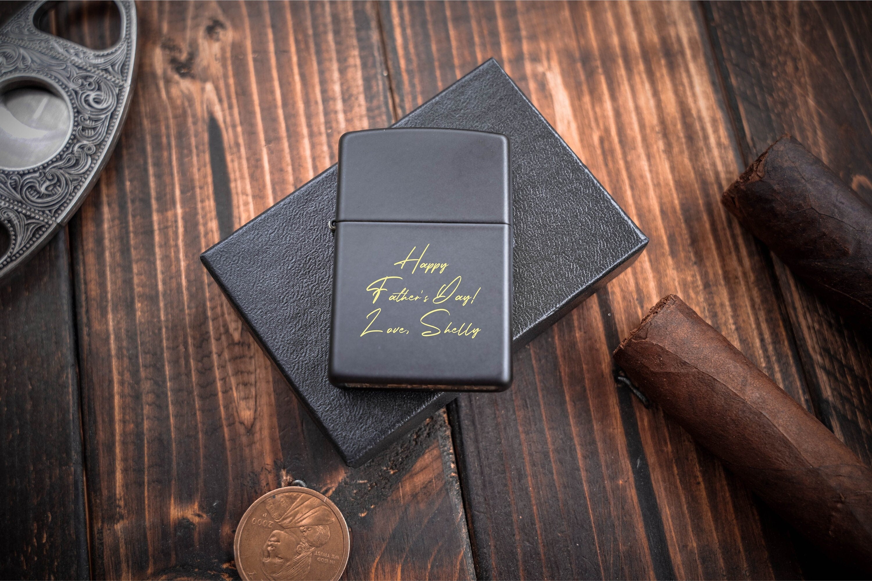 Custom Zippo, Brushed Chrome, Personalized Lighter, Groomsmen Zippo, Engraved Gift, Gift For Father, Cigars Lighter, Christmas Gifts Idea,