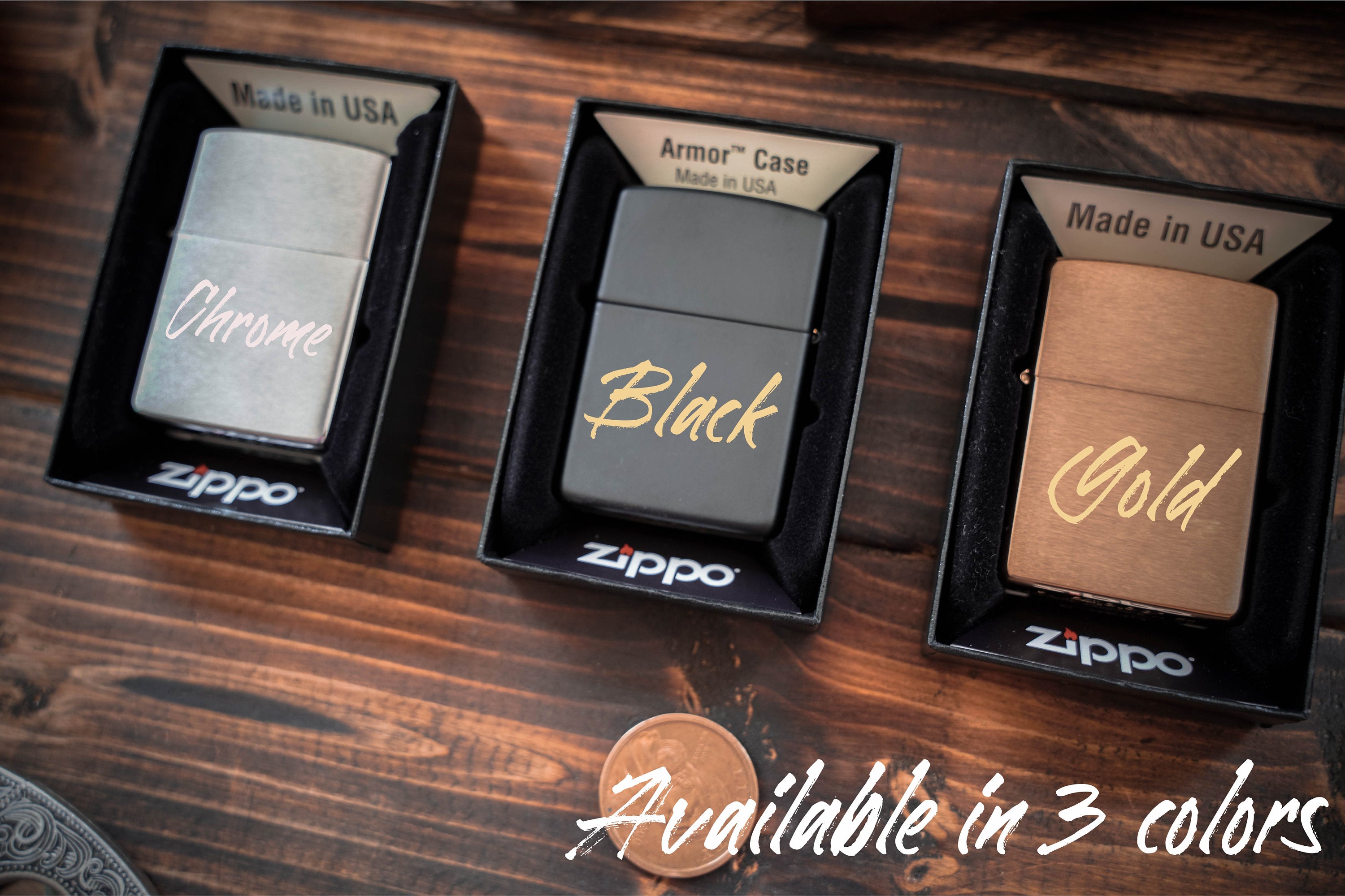 Custom Zippo, Brushed Chrome, Personalized Lighter, Groomsmen Zippo, Engraved Gift, Gift For Father, Cigars Lighter, Christmas Gifts Idea,